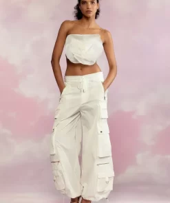 Best Sale Cynthia Rowley Kim Cargo Pant White