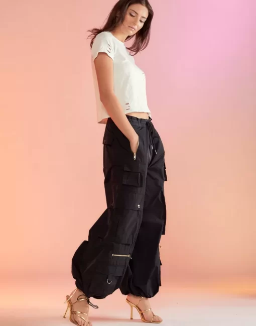 Online Cynthia Rowley Kim Cargo Pant Black