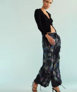 Online Cynthia Rowley Kim Cargo Pants Blkmt