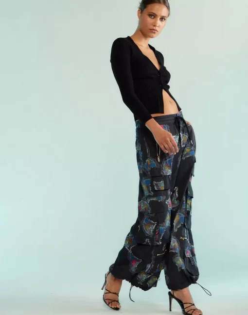 Online Cynthia Rowley Kim Cargo Pants Blkmt