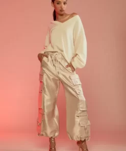 Clearance Cynthia Rowley Metallic Cargo Pants Rosgd