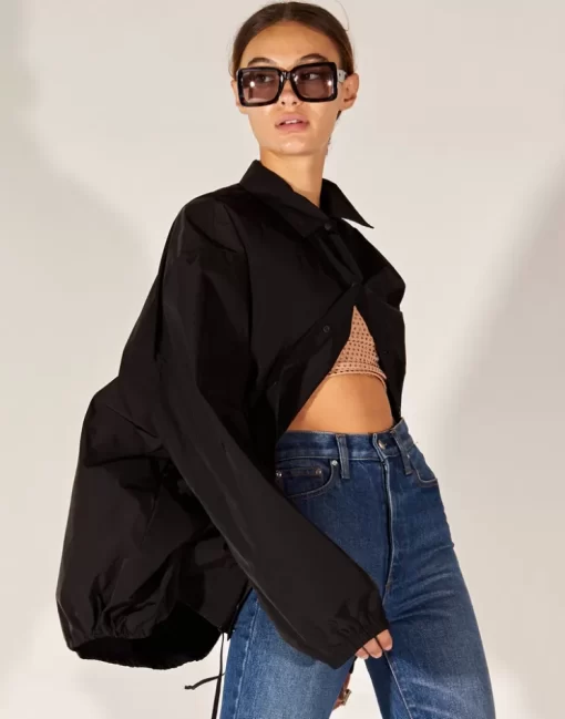 Shop Cynthia Rowley Nylon Windbreaker Black