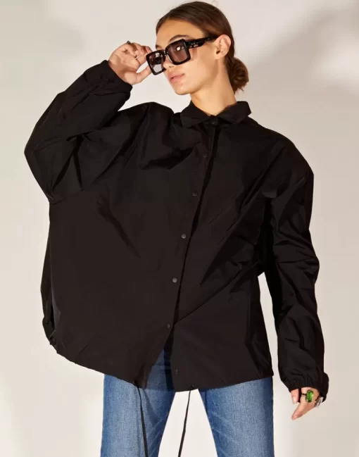 Shop Cynthia Rowley Nylon Windbreaker Black