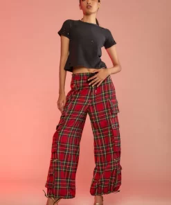 Hot Cynthia Rowley Plaid Cargo Pants Rdmlt