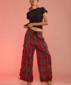 Hot Cynthia Rowley Plaid Cargo Pants Rdmlt