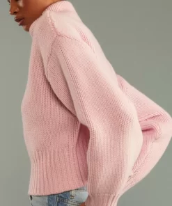 Best Sale Cynthia Rowley Plush Wool Sweater Pink