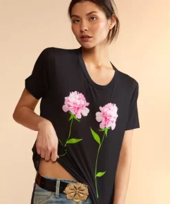 Sale Cynthia Rowley Printed T-Shirt Flwbl