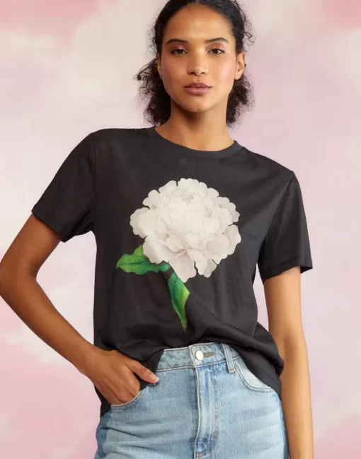 Cheap Cynthia Rowley Printed T-Shirt Blkwt