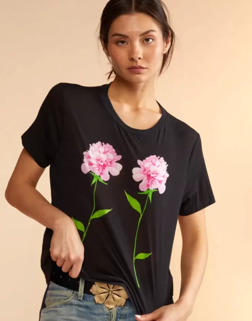 Sale Cynthia Rowley Printed T-Shirt Flwbl