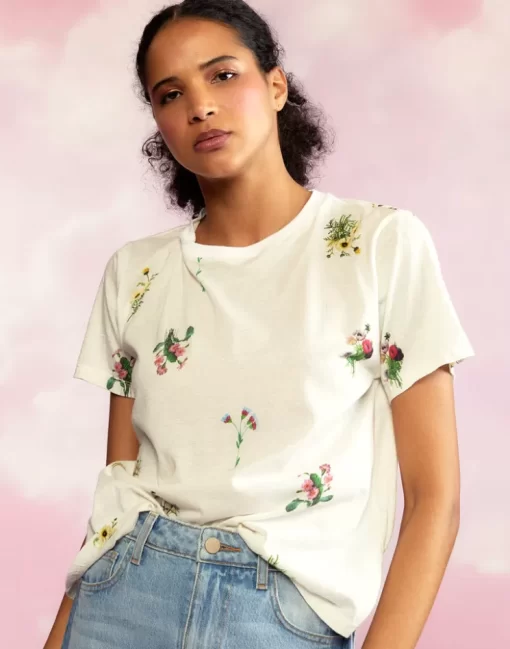 Online Cynthia Rowley Printed T-Shirt Whtmt