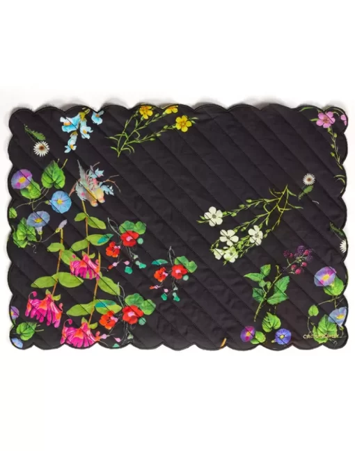 Sale Cynthia Rowley Quilted Cotton Placemat Blkfl