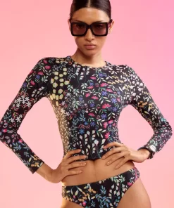 Store Cynthia Rowley Reef Rashguard Blkmul