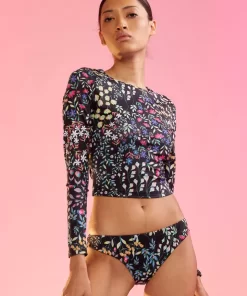 Store Cynthia Rowley Reef Rashguard Blkmul