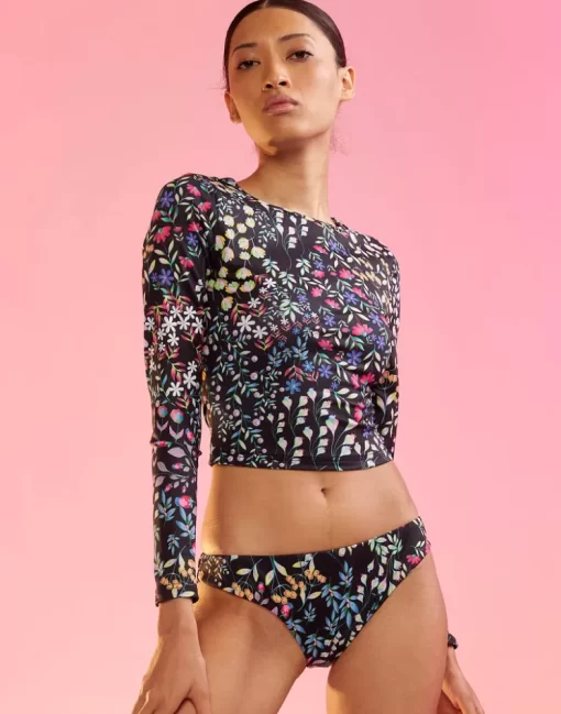 Store Cynthia Rowley Reef Rashguard Blkmul