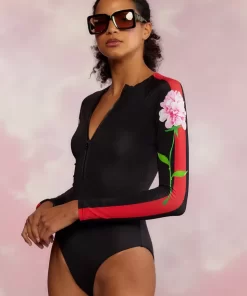 Fashion Cynthia Rowley Riley Surfsuit Black