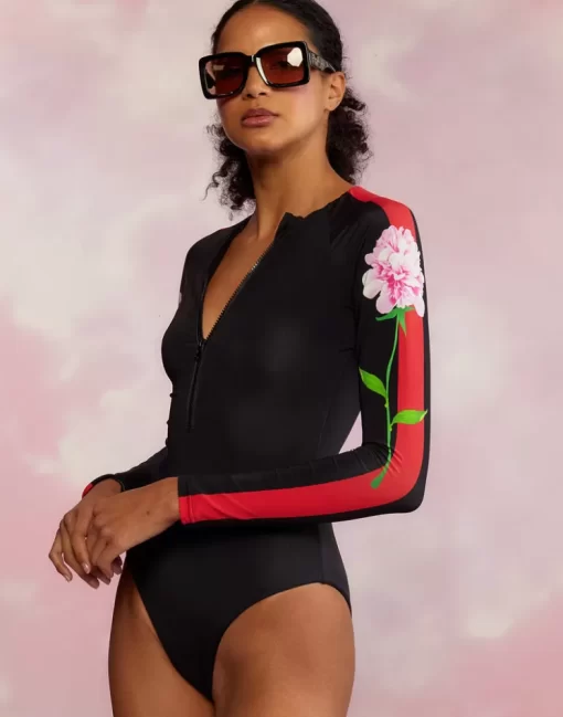 Fashion Cynthia Rowley Riley Surfsuit Black