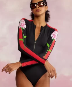 Fashion Cynthia Rowley Riley Surfsuit Black