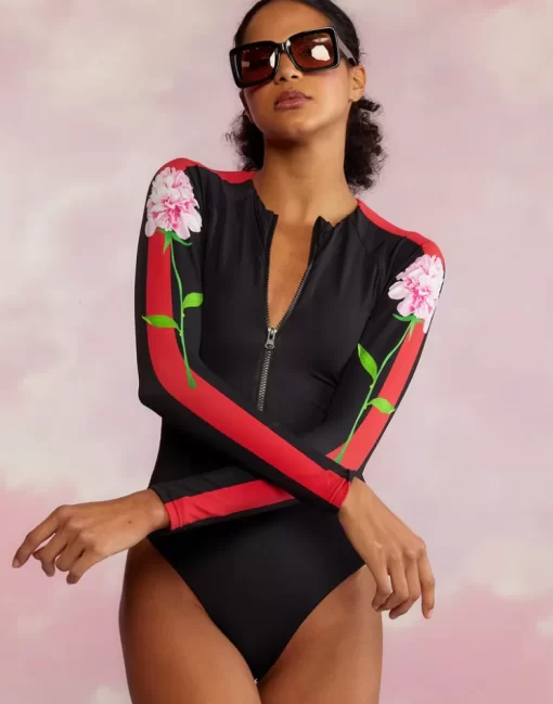 Fashion Cynthia Rowley Riley Surfsuit Black