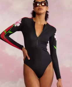 Fashion Cynthia Rowley Riley Surfsuit Black