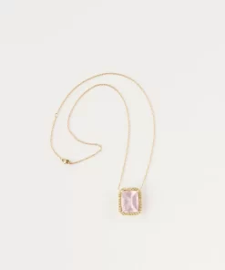 Fashion Cynthia Rowley Rose Quartz And Peridot Pendant Default Title