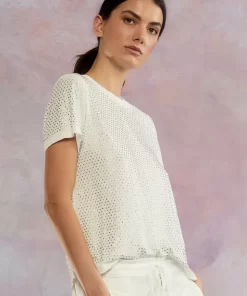 Store Cynthia Rowley Sirius Crystal T-Shirt White