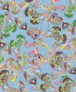 Flash Sale Cynthia Rowley Social Butterfly Wallpaper Light Blue | Grey