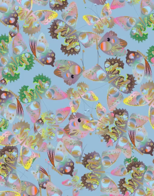 Flash Sale Cynthia Rowley Social Butterfly Wallpaper Light Blue | Grey