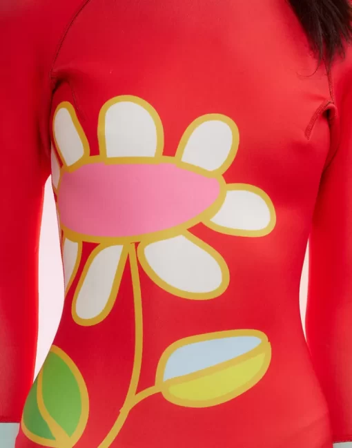 Cheap Cynthia Rowley Spring Daisy Wetsuit Red