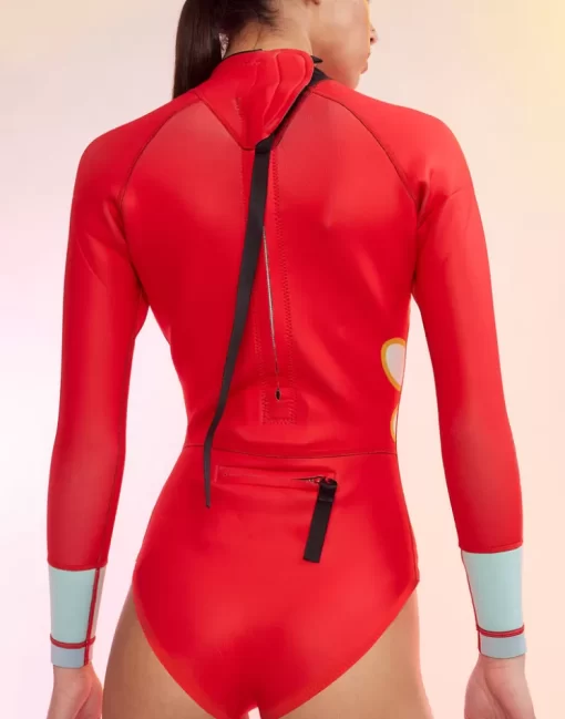 Cheap Cynthia Rowley Spring Daisy Wetsuit Red