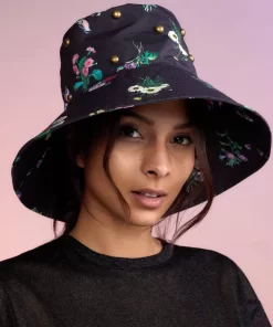 Outlet Cynthia Rowley Studded Bucket Hat Blkfl