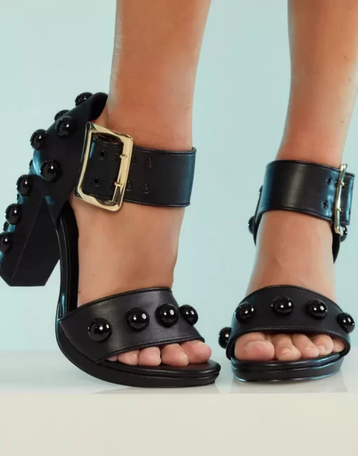 Clearance Cynthia Rowley Studded Heels Black