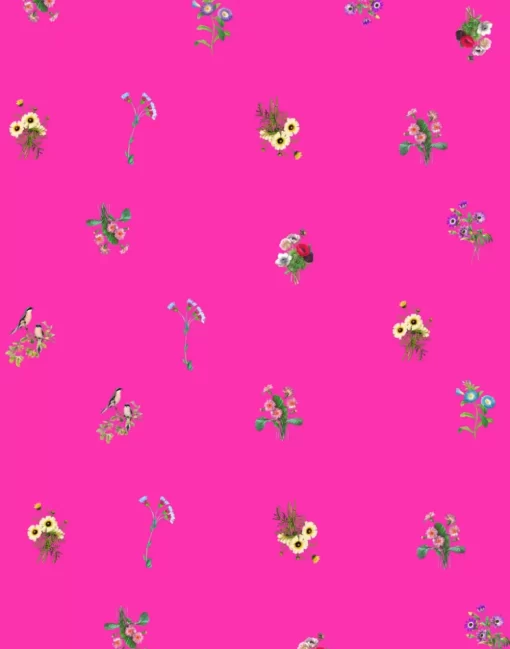 Hot Cynthia Rowley This Buds For You Wallpaper Black | Hot Pink | Blue