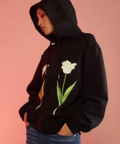 Online Cynthia Rowley Tulip Hoodie Blkwt