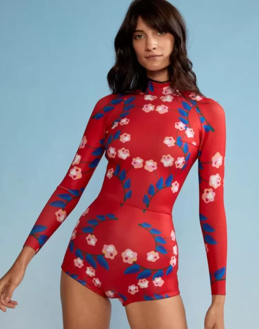 Clearance Cynthia Rowley Vine Floral Wetsuit Rdvflo