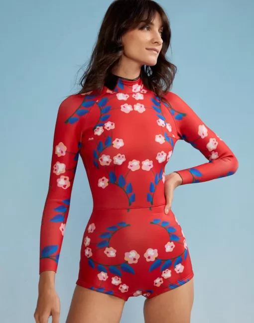 Clearance Cynthia Rowley Vine Floral Wetsuit Rdvflo