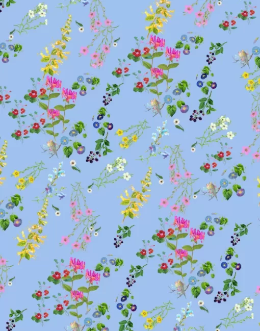 Discount Cynthia Rowley Whatever Floats Your Botanical Wallpaper Navy Floral | Light Blue Floral