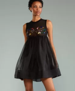 Clearance Cynthia Rowley Who'S That Girl Gem Dress Black