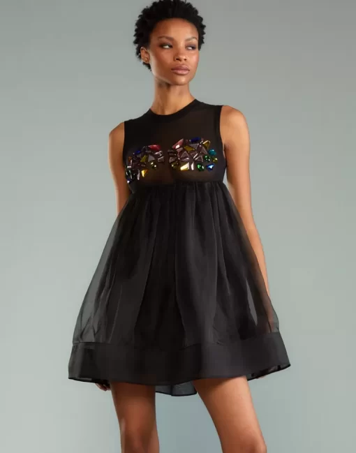 Clearance Cynthia Rowley Who'S That Girl Gem Dress Black