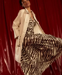 Online Cynthia Rowley Wild Side Silk Dress Zebra